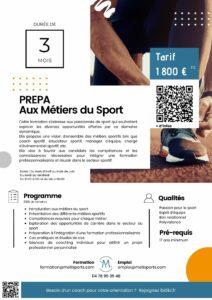 Fiche Formation Prépa Métiers du sport